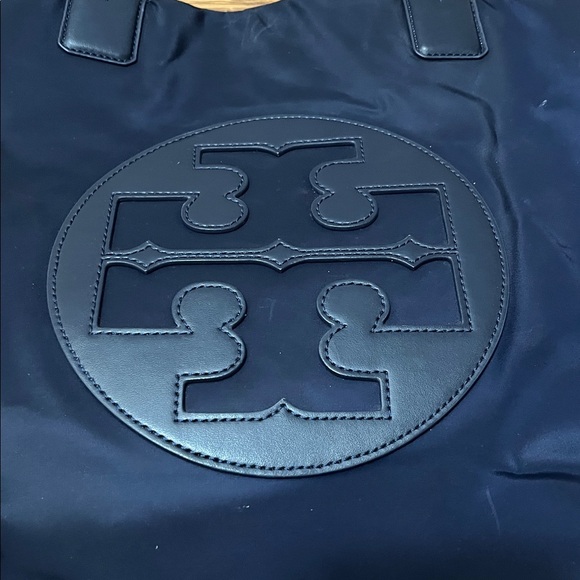 Tory Burch Large Navy Nylon and Leather Tote - Picture 13 of 16